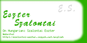 eszter szalontai business card